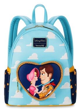 NWT Disney Parks Loungefly Toy Story Bo Peep & Woody Mini Backpack - Light Blue